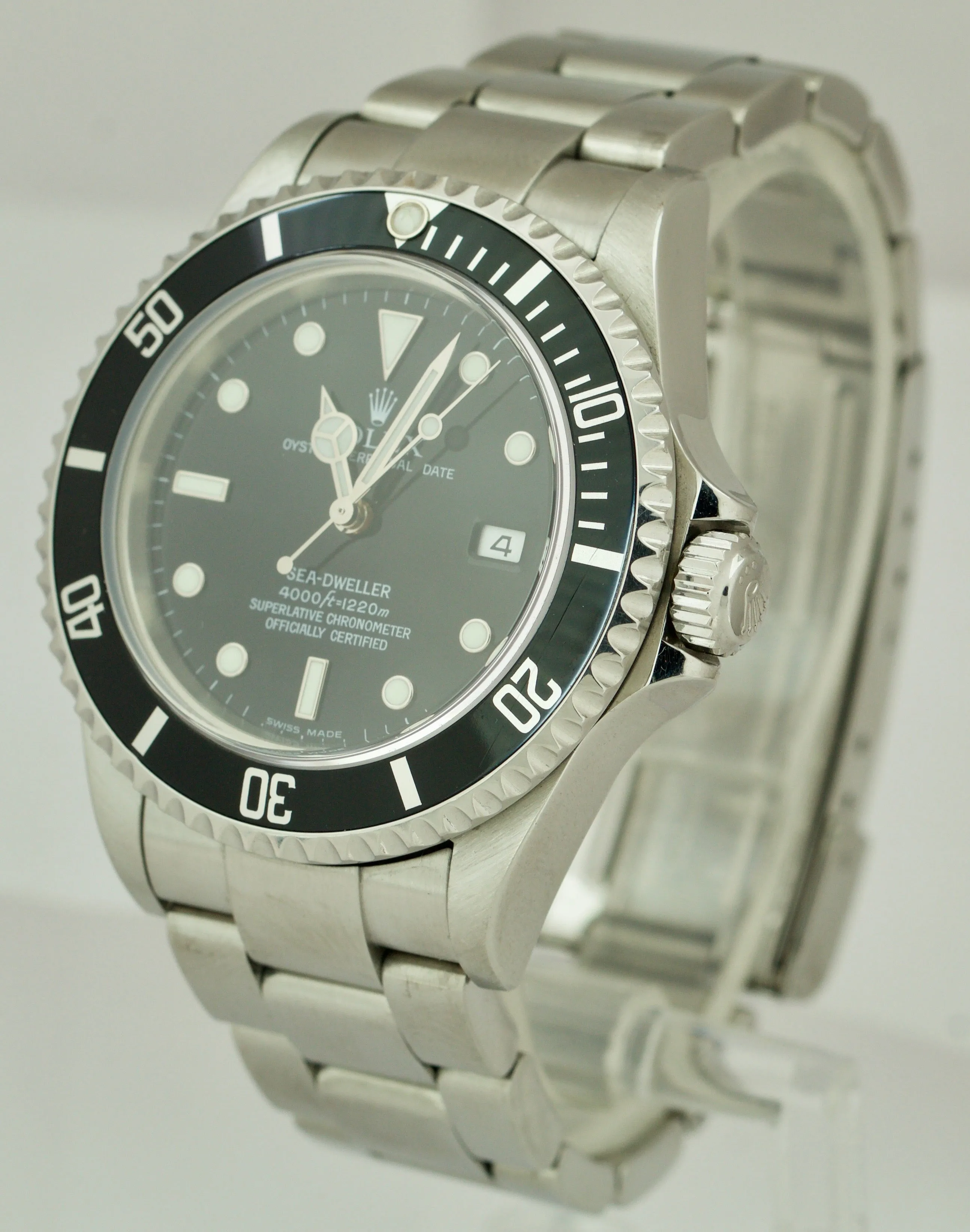 2004 Rolex Sea-Dweller Black 40mm Watch Stainless NO HOLES 16600 FULL SET B P