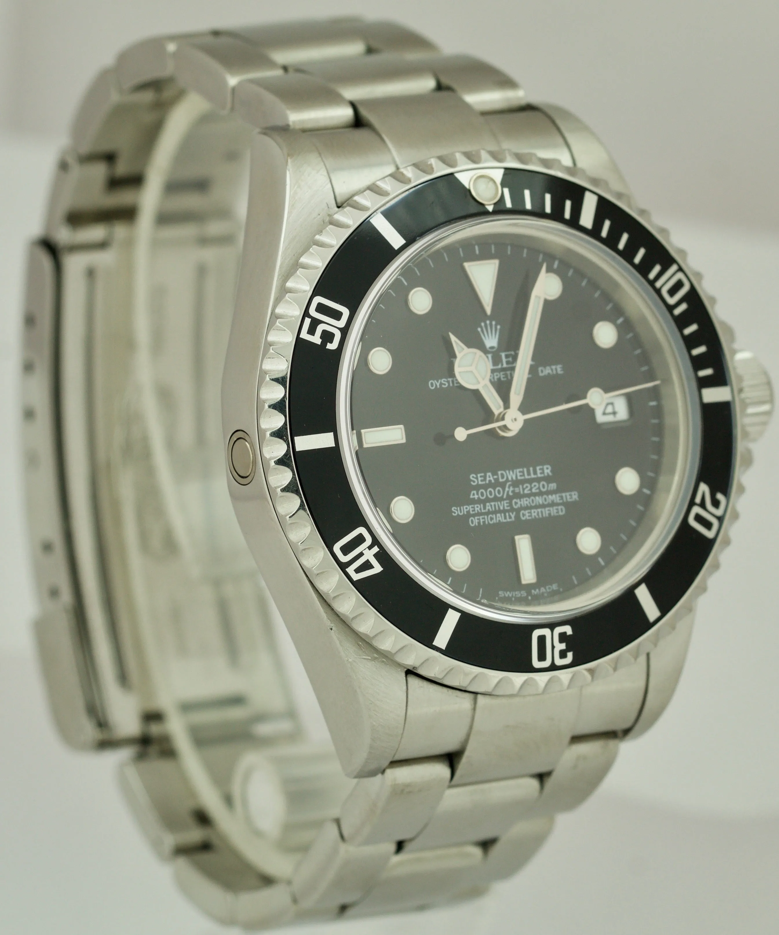 2004 Rolex Sea-Dweller Black 40mm Watch Stainless NO HOLES 16600 FULL SET B P