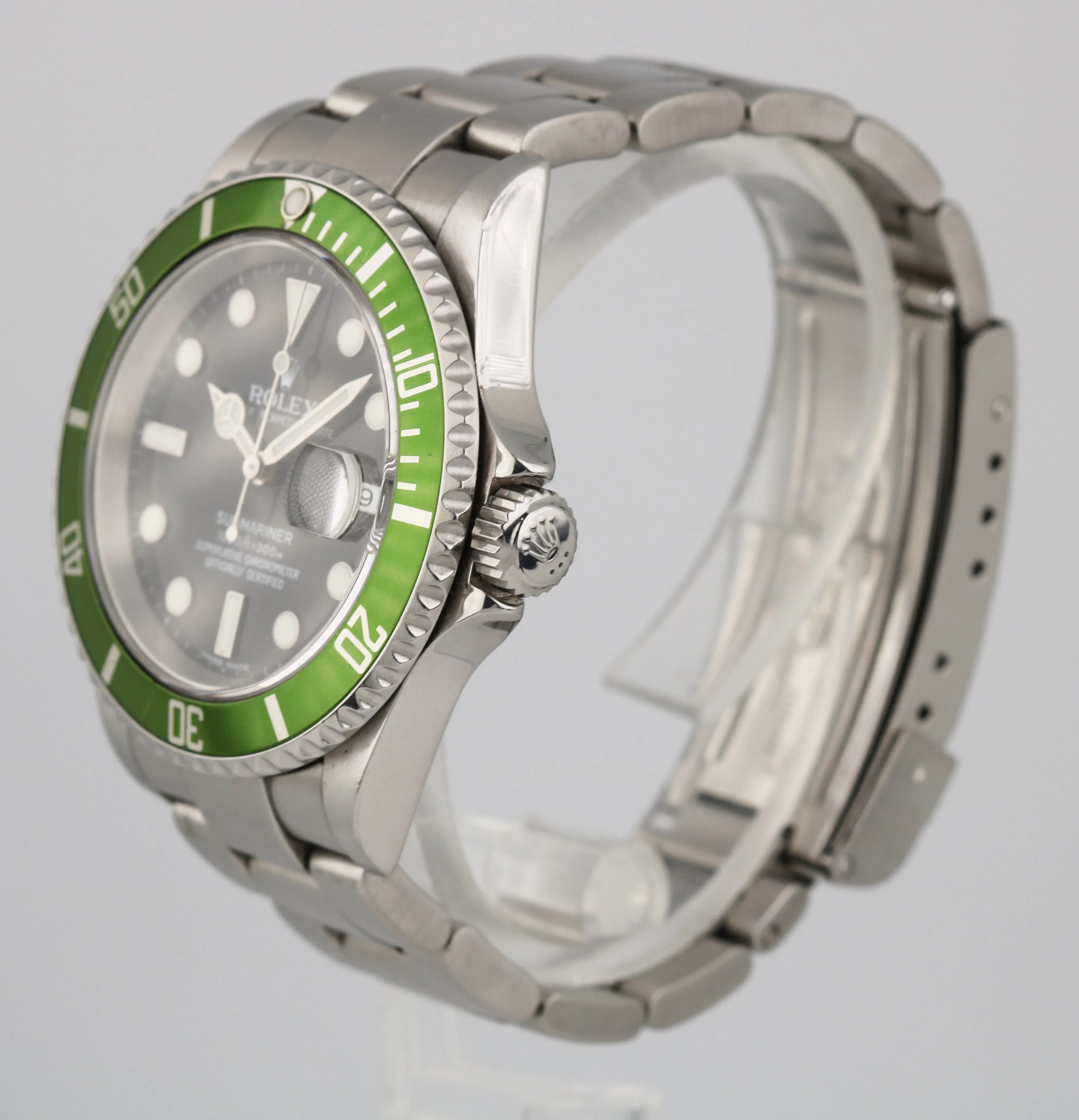 2005 Rolex Submariner Kermit Green 50th Anniversary Steel Watch 16610 LV B P