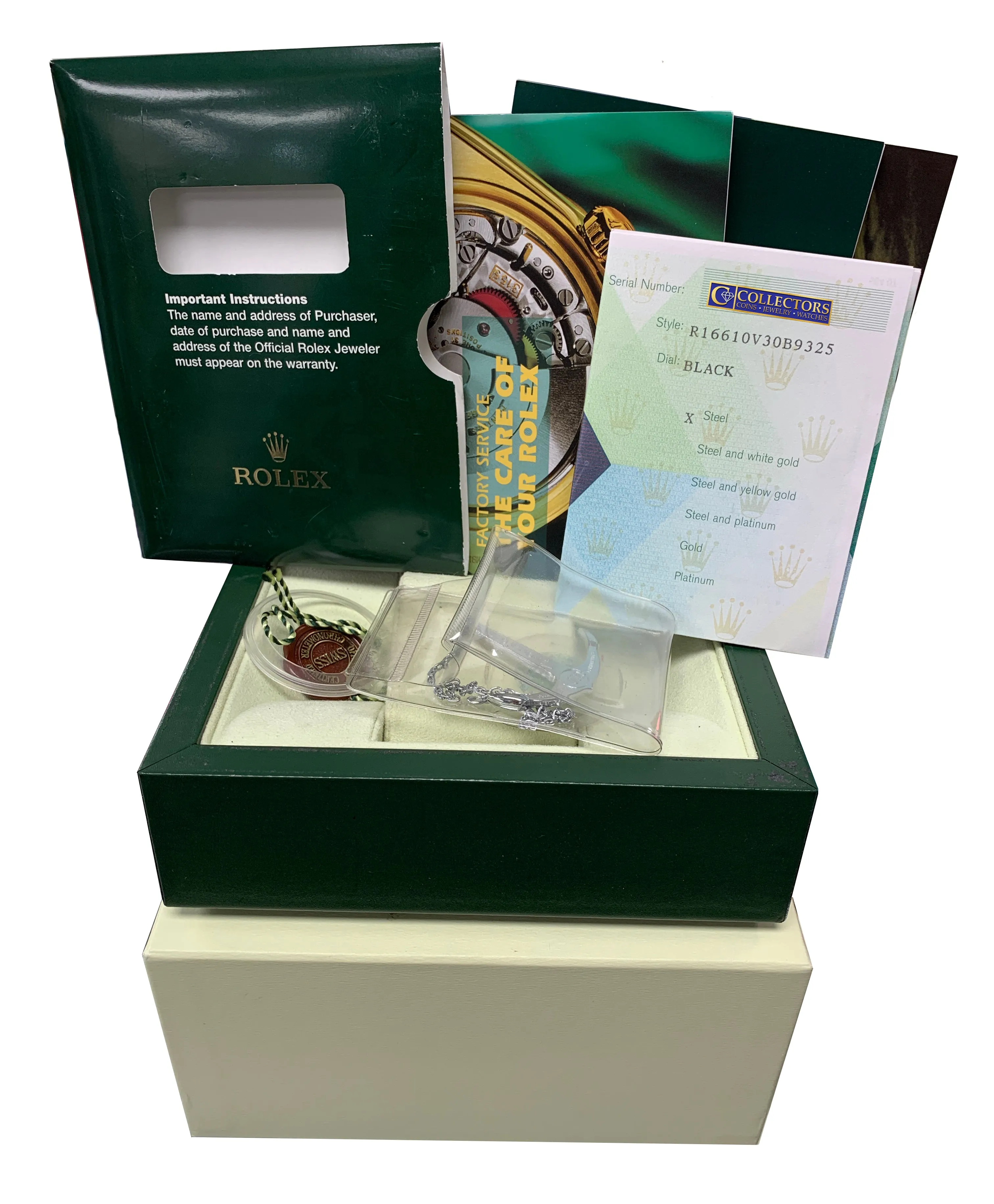 2005 Rolex Submariner Kermit Green 50th Anniversary Steel Watch 16610 LV B P