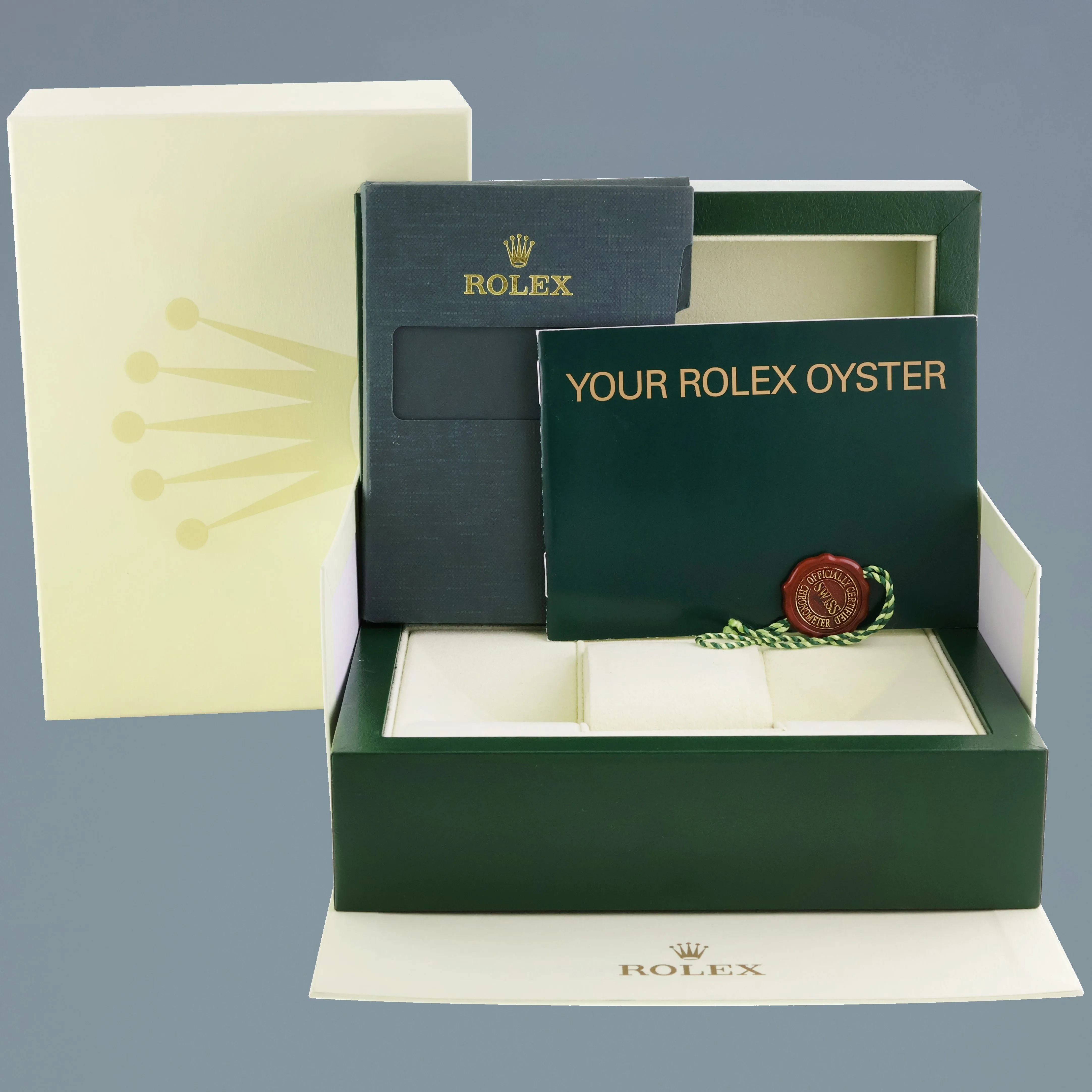 2007 NO HOLES Rolex Explorer II 16570 Stainless Steel Black Date GMT 40mm Watch Box