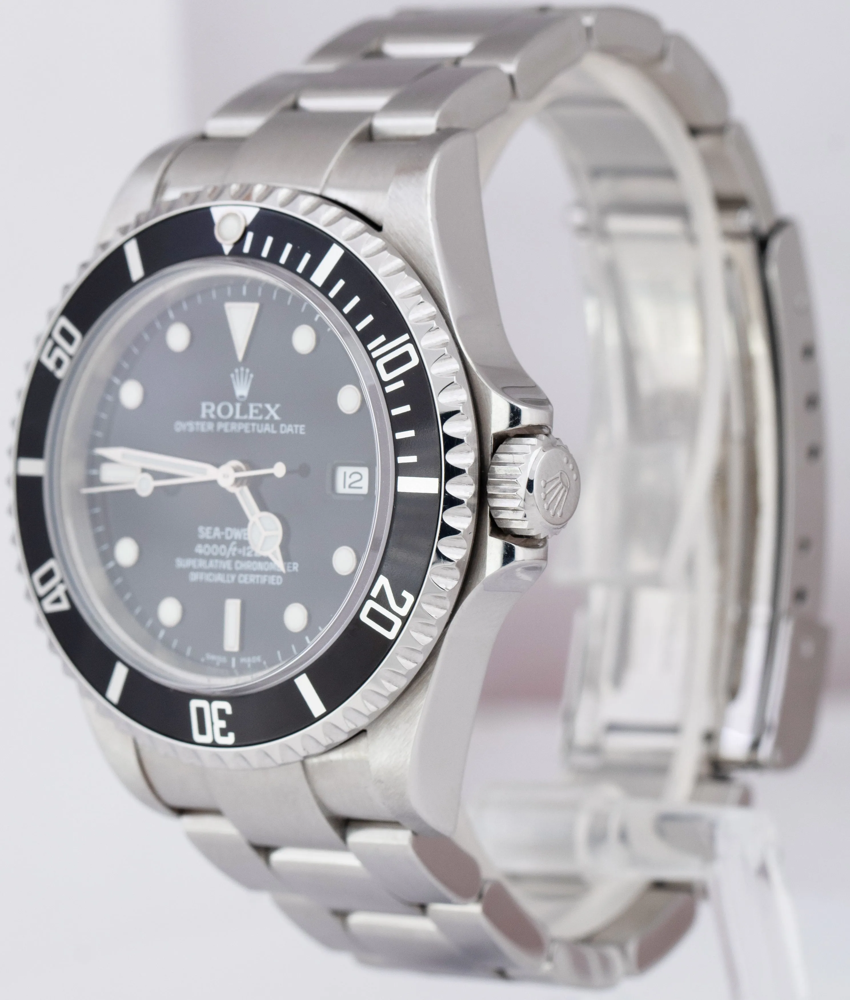2008 Rolex Sea-Dweller 40mm Stainless Steel NO-HOLES CASE Black Watch 16600 B P