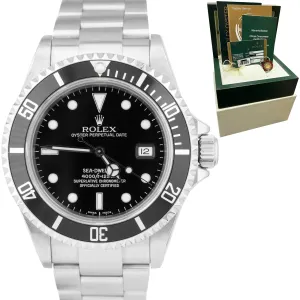 2008 Rolex Sea-Dweller 40mm Stainless Steel NO-HOLES CASE Black Watch 16600 B P