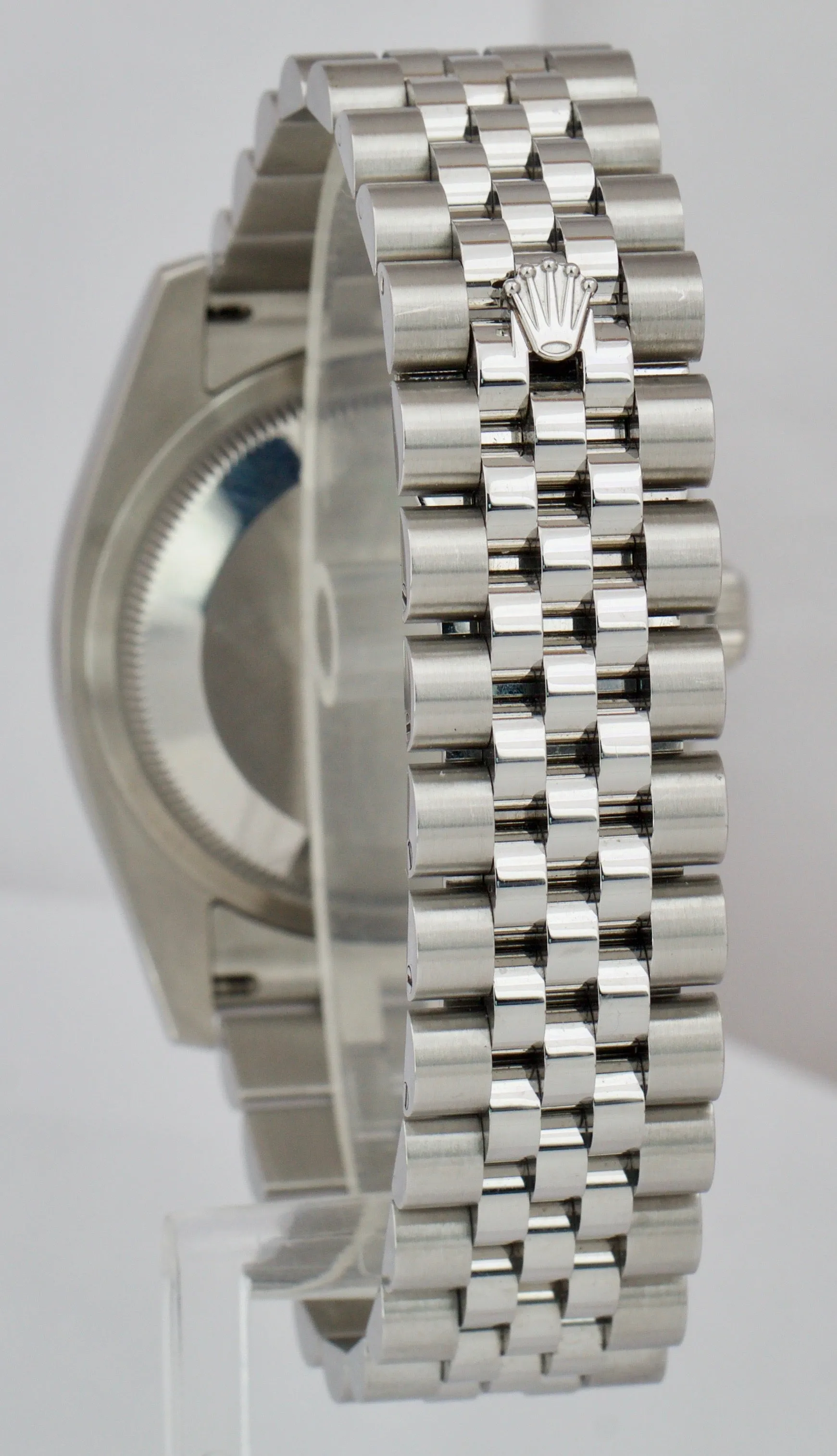 2015 Rolex DateJust 36mm Blue Stick Stainless Steel Smooth Jubilee Watch 116200