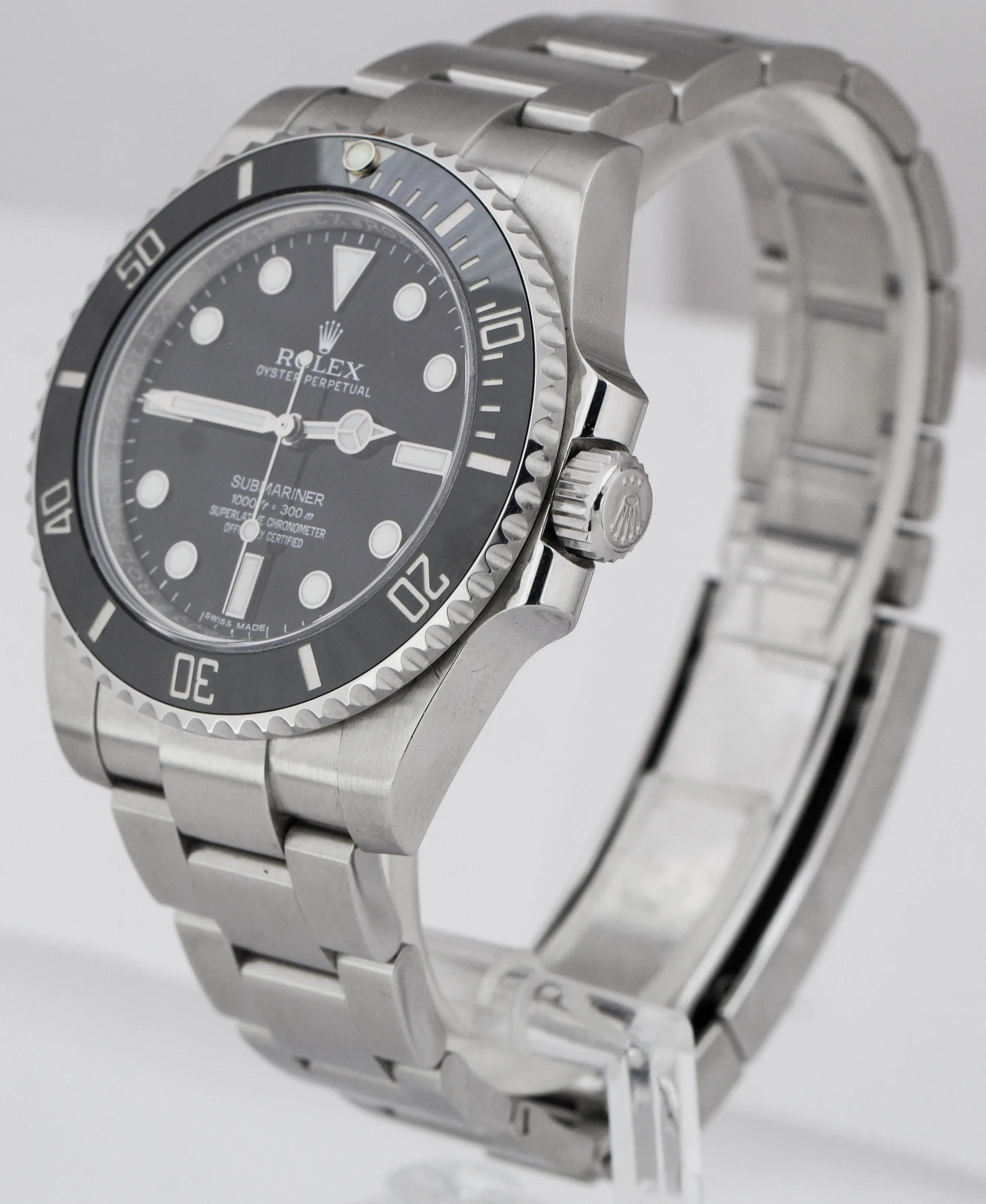 2017 UNPOLISHED Rolex Submariner No-Date Stainless Steel 40mm Black Watch 114060
