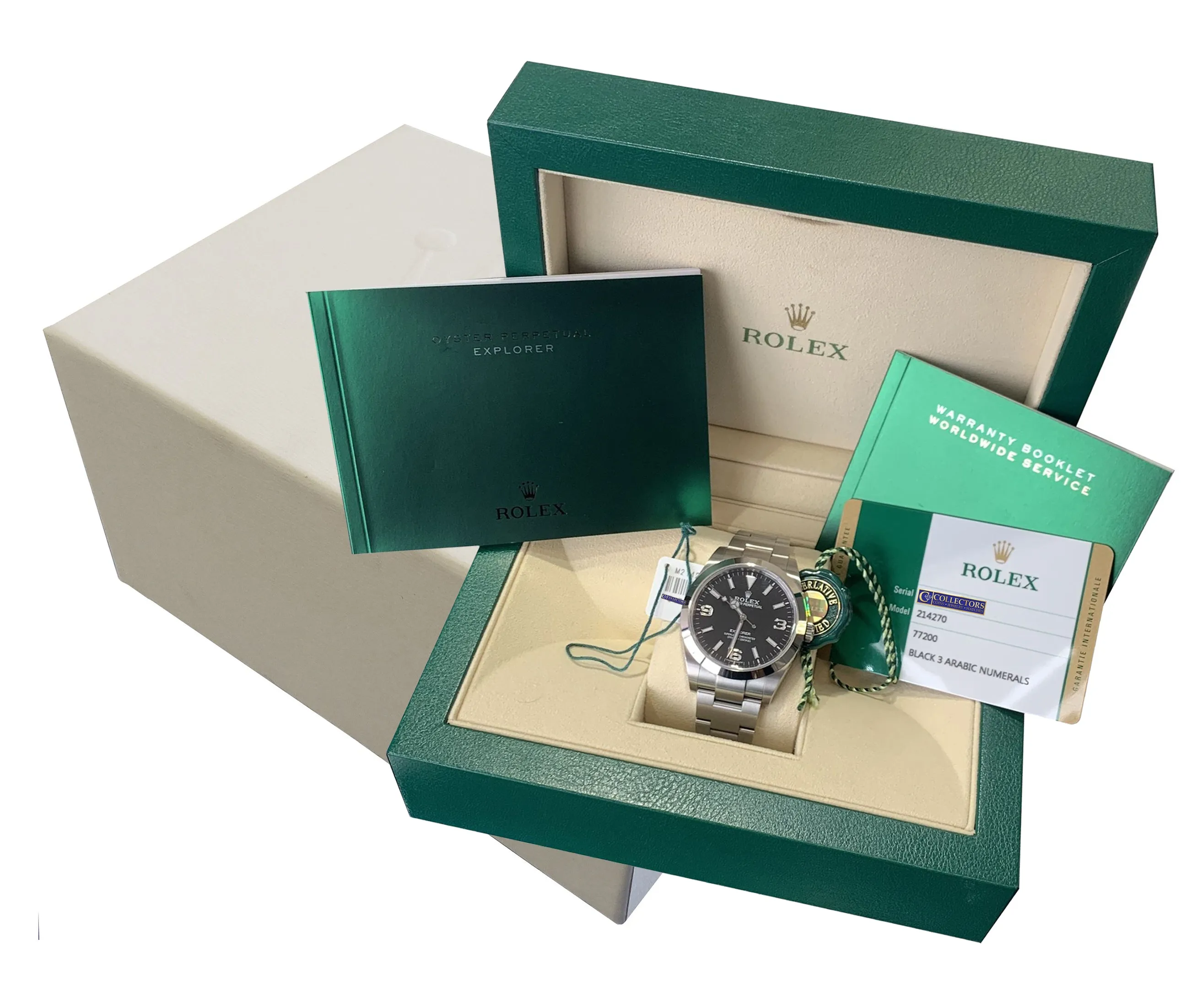 2019 MINT Rolex Explorer I Black FULL LUME 3-6-9 MK2 39mm 214270 Steel Watch