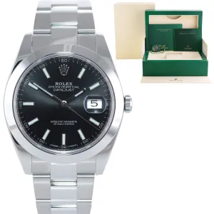 2020 MINT Rolex DateJust 41 Steel 126300 Black Dial Oyster 41mm Watch Box