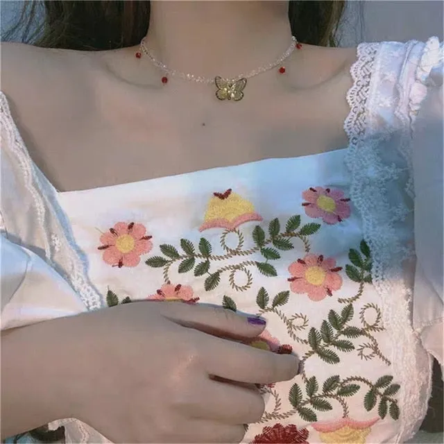 2021 Kpop Double layer Chain Gold fashion Choker cute romantic women pearl pendant necklace girl jewelry Collar Free shipping