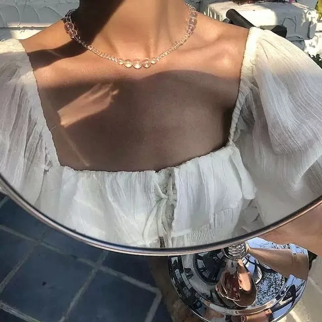 2021 Kpop Double layer Chain Gold fashion Choker cute romantic women pearl pendant necklace girl jewelry Collar Free shipping