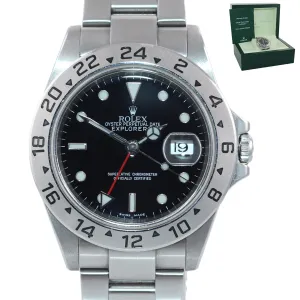 2021 SERVICE Rolex Explorer II 16570 Stainless Steel Black Date 40mm Watch