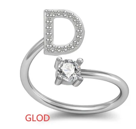 26 Letter English Rings Jewelry