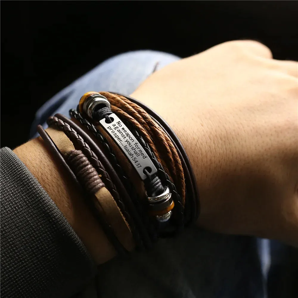 3 Pcs/Set Leather Bracelets