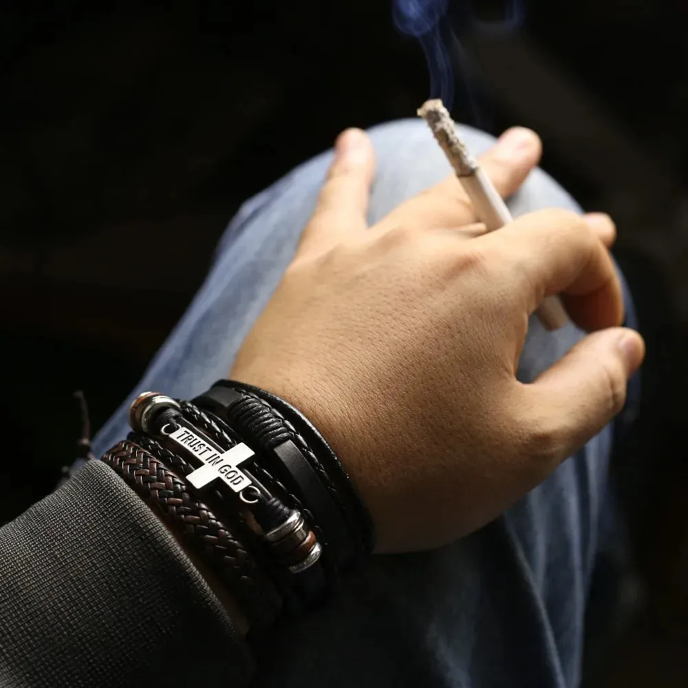 3 Pcs/Set Leather Bracelets