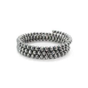 5mm Memory Wire Navajo Pearl Bracelet