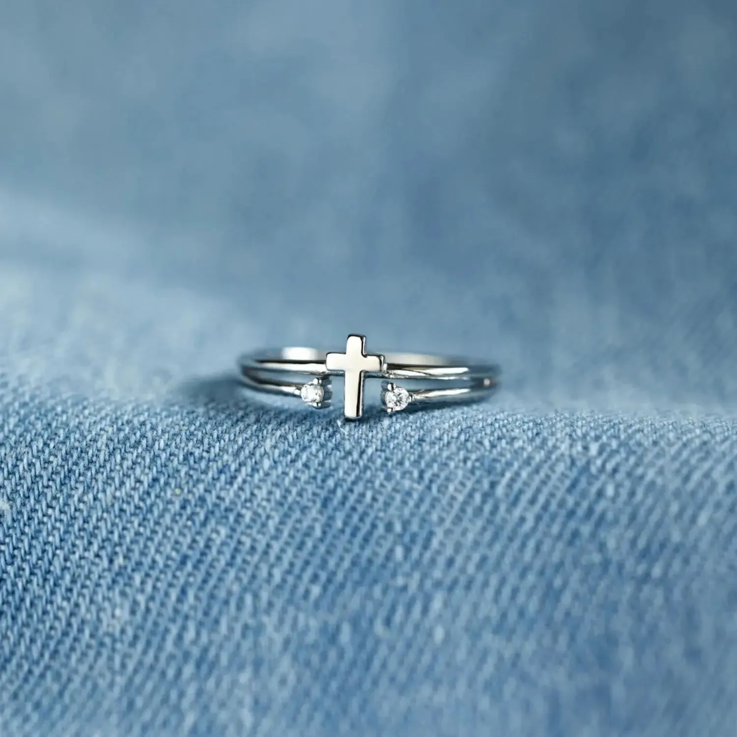 925 Sterling Silver Cross Ring