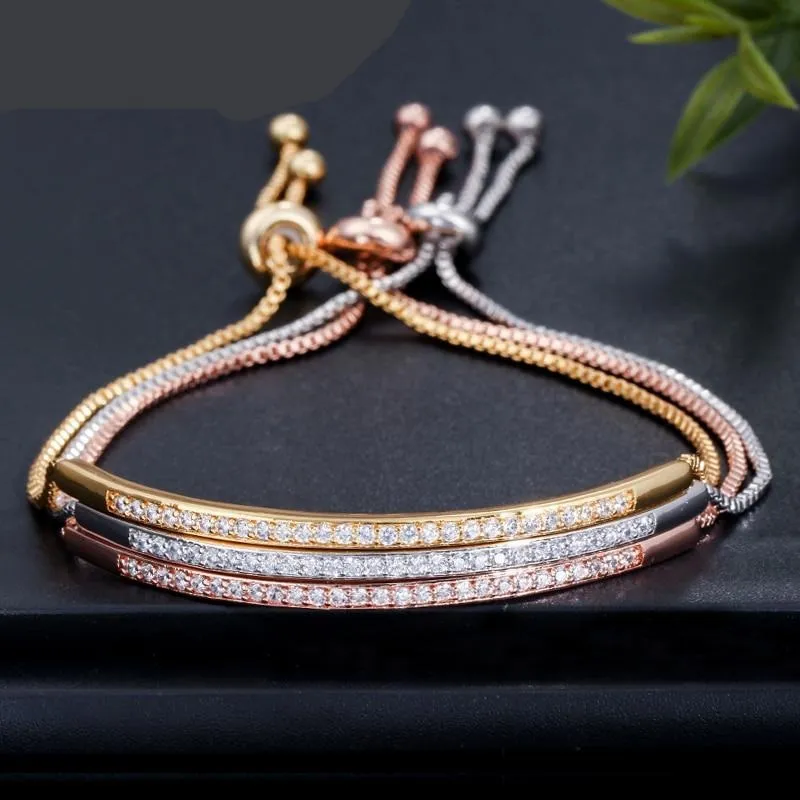 Adjustable Bracelet Bangle for Women Captivate Bar Slider Brilliant Jewelry