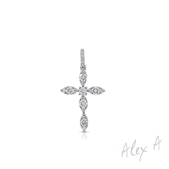 Alex A. Diamond Cross Pendant