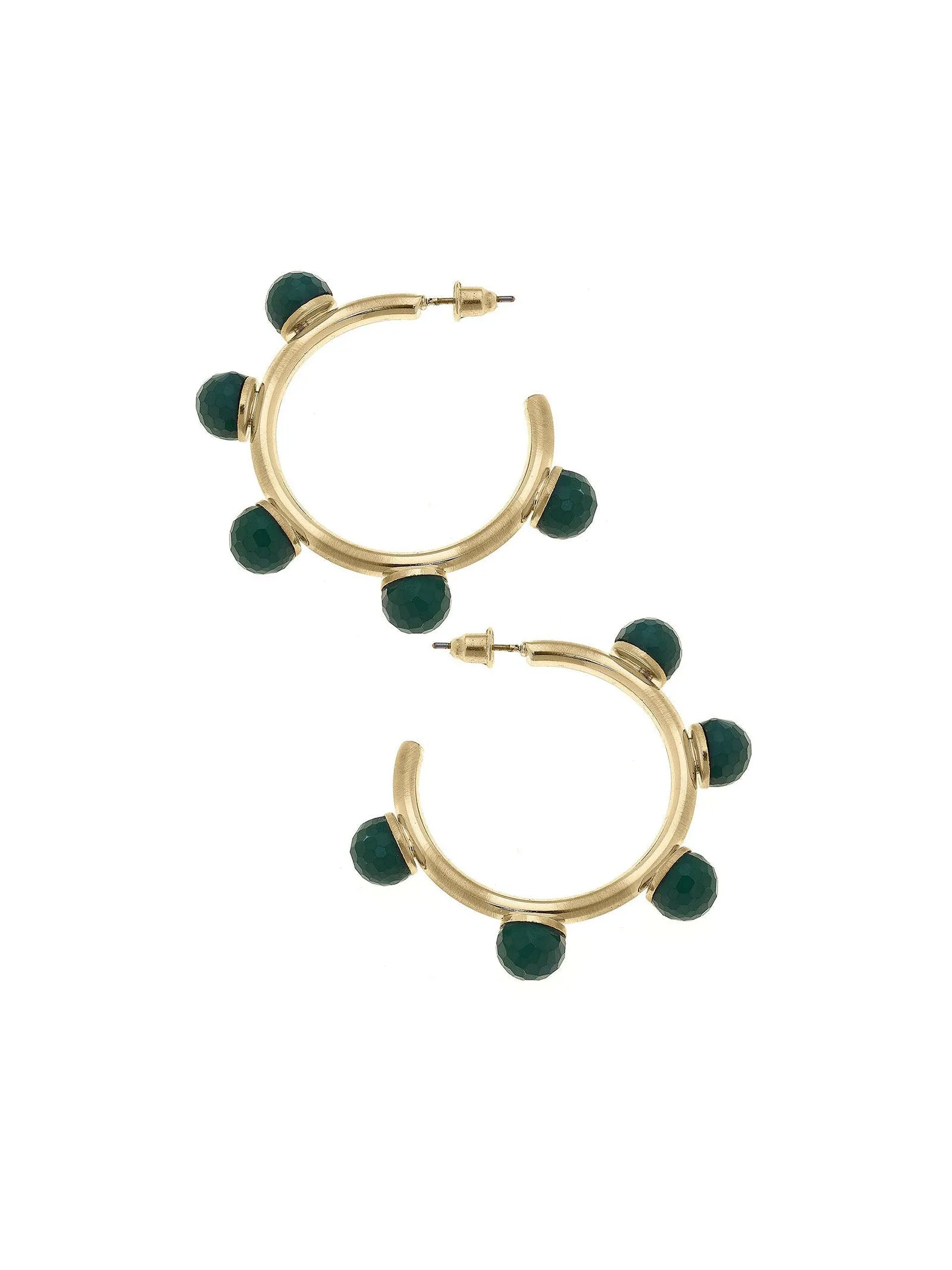 Allison Resin Beaded Hoop Earrings