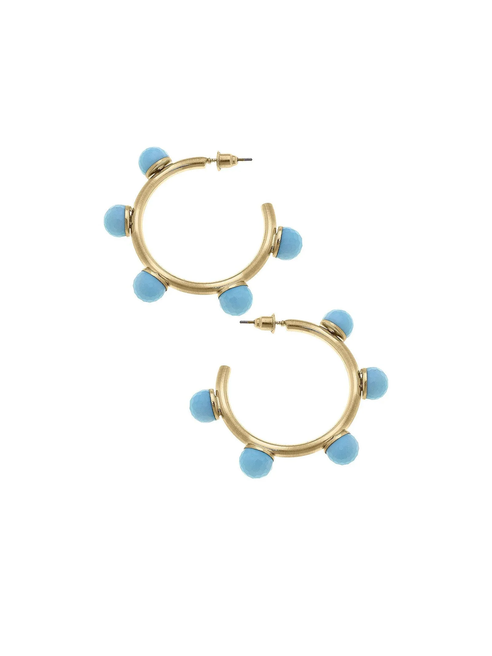 Allison Resin Beaded Hoop Earrings