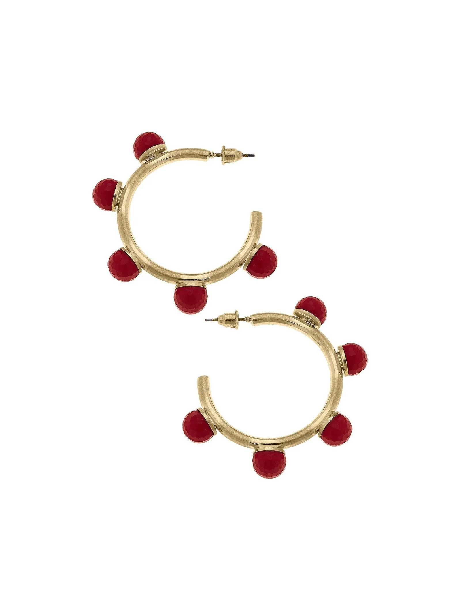 Allison Resin Beaded Hoop Earrings