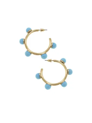 Allison Resin Beaded Hoop Earrings