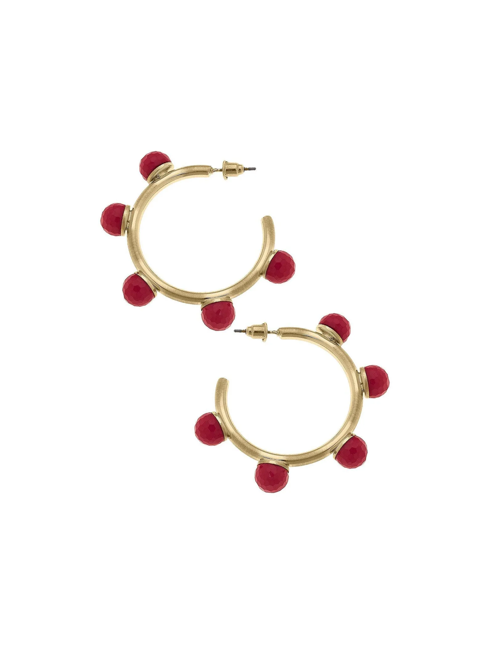 Allison Resin Beaded Hoop Earrings