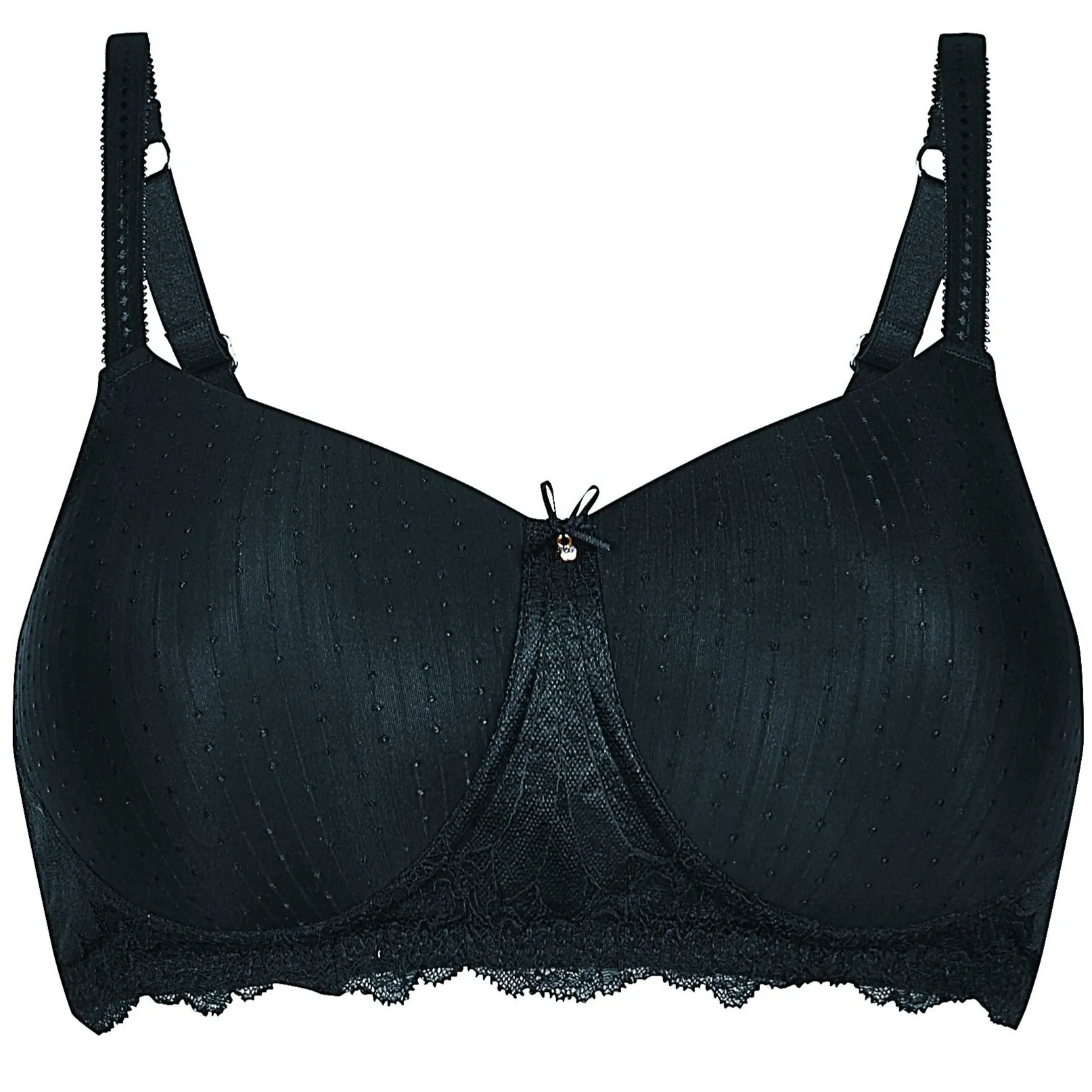 Amoena Aurelie Pocketed Mastectomy Padded Non Wired Bra - Black 44279