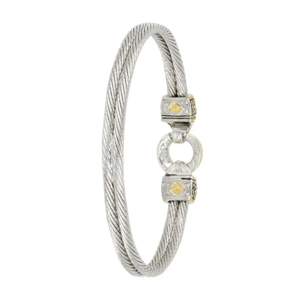 Antiqua Collection - Gold Circle Double-Wire Bracelet