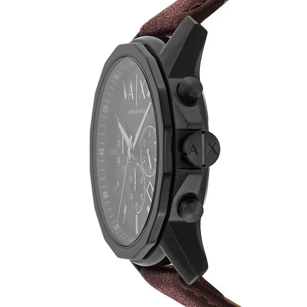 Armani Exchange Chronograph Brown Leather Men's Watch AX1732