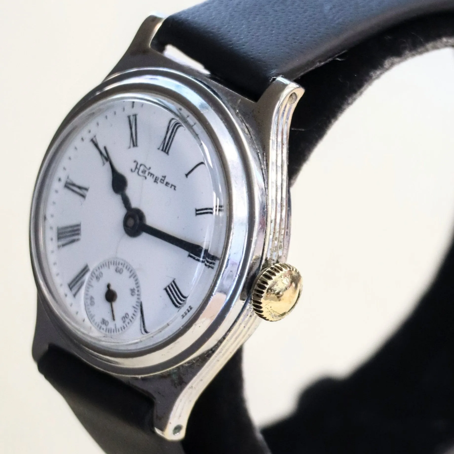 Art Deco HAMPDEN Wristwatch Grade Diadem Lever Set 15 Jewels Model 3 U.S.A. Watch