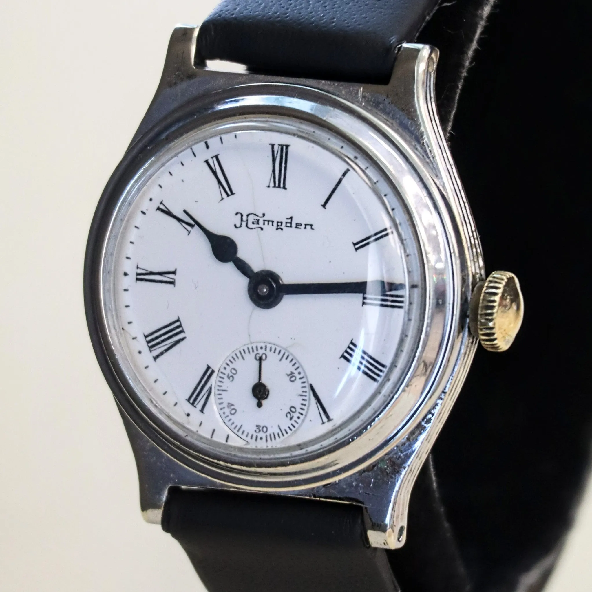 Art Deco HAMPDEN Wristwatch Grade Diadem Lever Set 15 Jewels Model 3 U.S.A. Watch