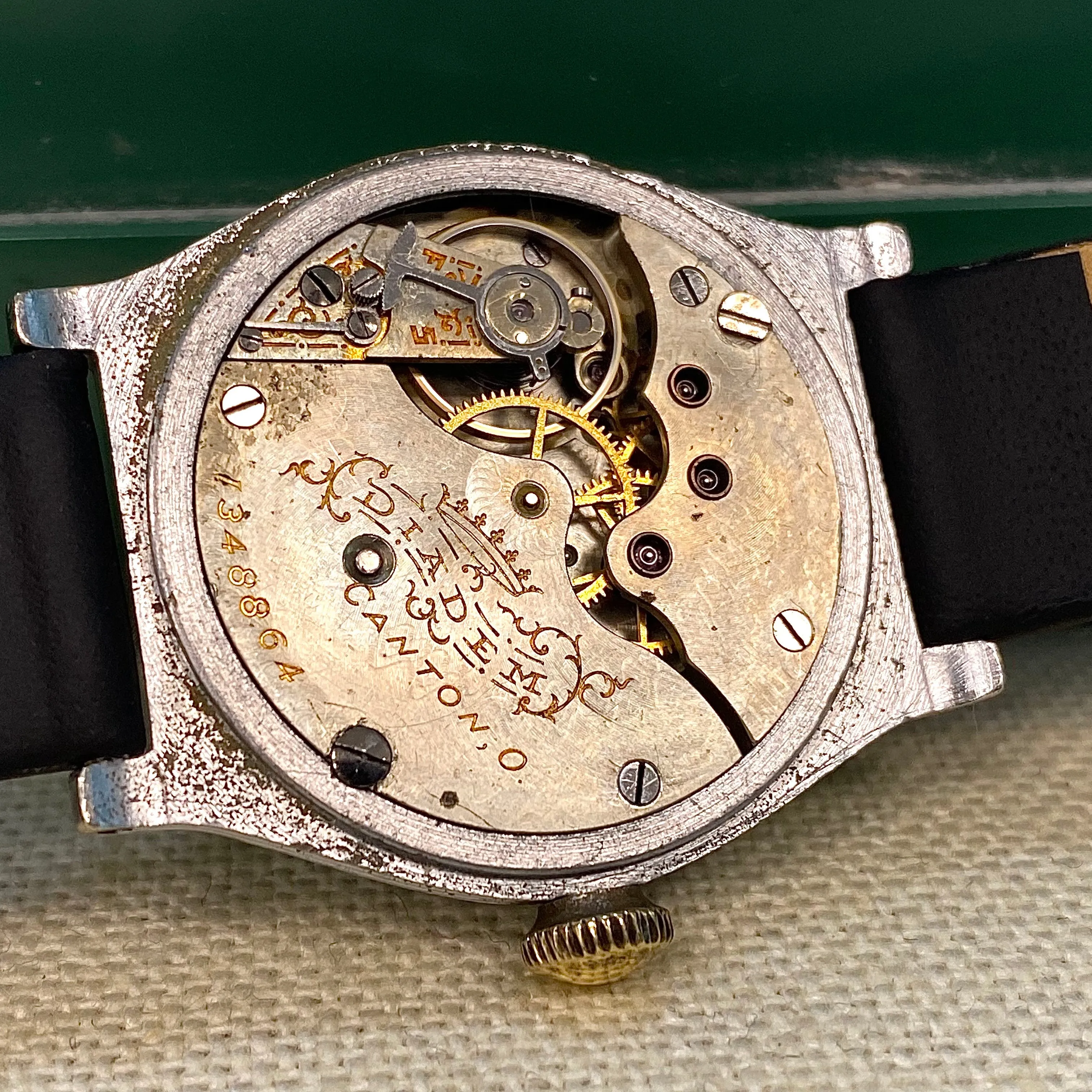 Art Deco HAMPDEN Wristwatch Grade Diadem Lever Set 15 Jewels Model 3 U.S.A. Watch