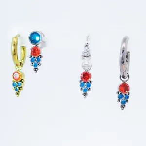 Assorted CZ Charm Colors Titanium