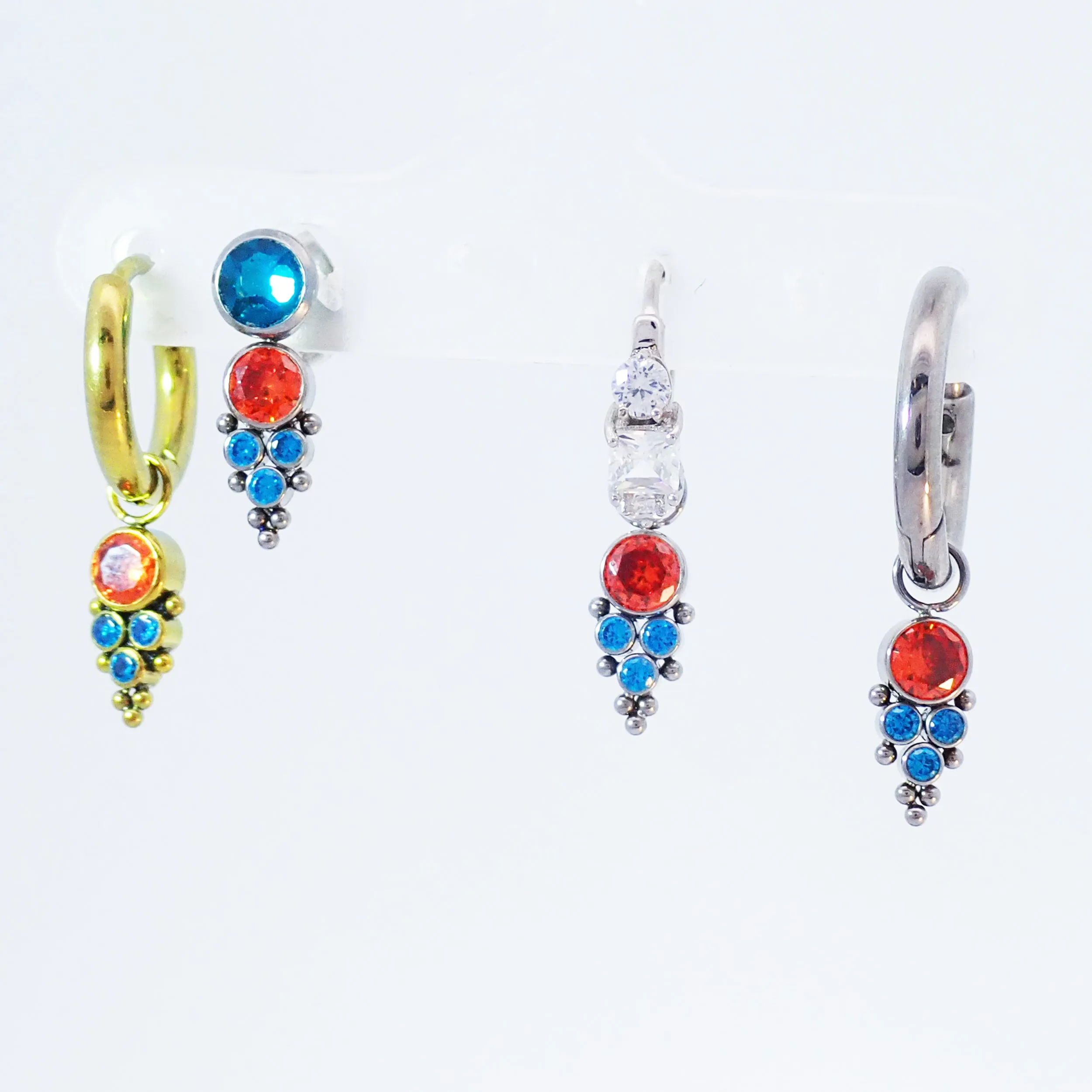 Assorted CZ Charm Colors Titanium