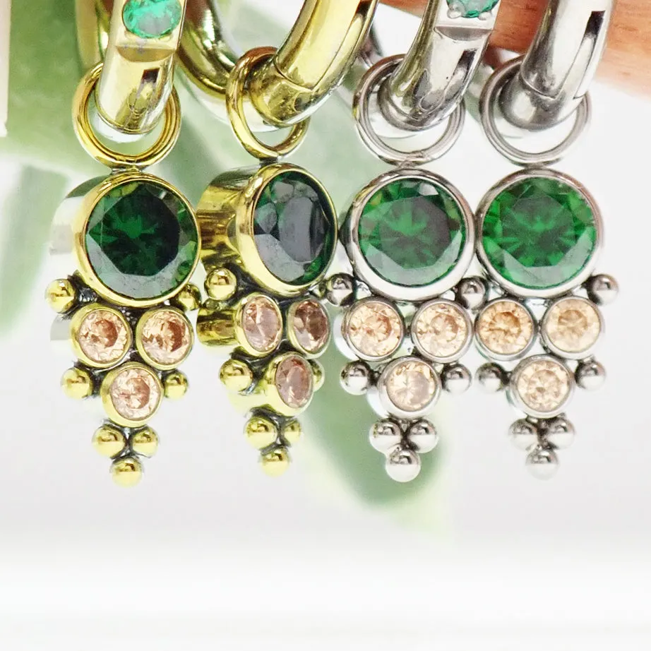 Assorted CZ Charm Colors Titanium