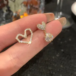 Asymmetric Heart Earrings