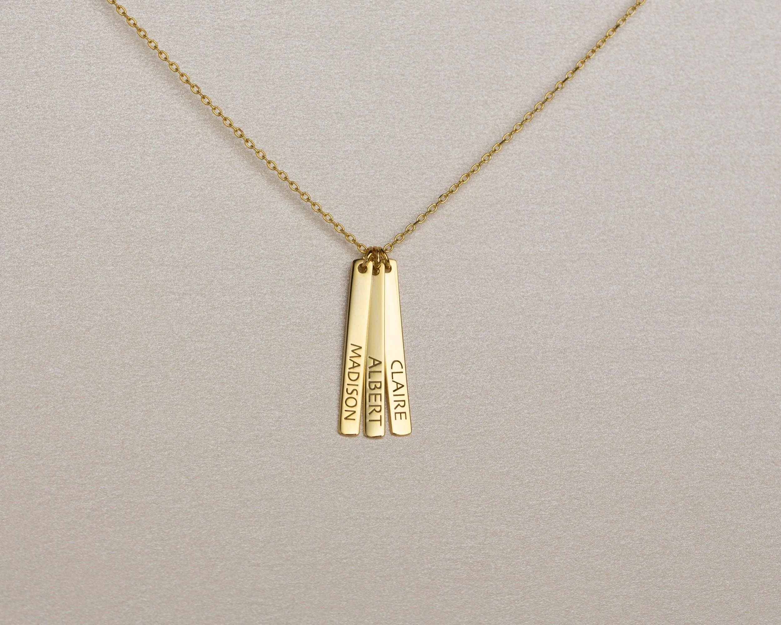 Bar Name Necklace - 18K Gold Vermeil