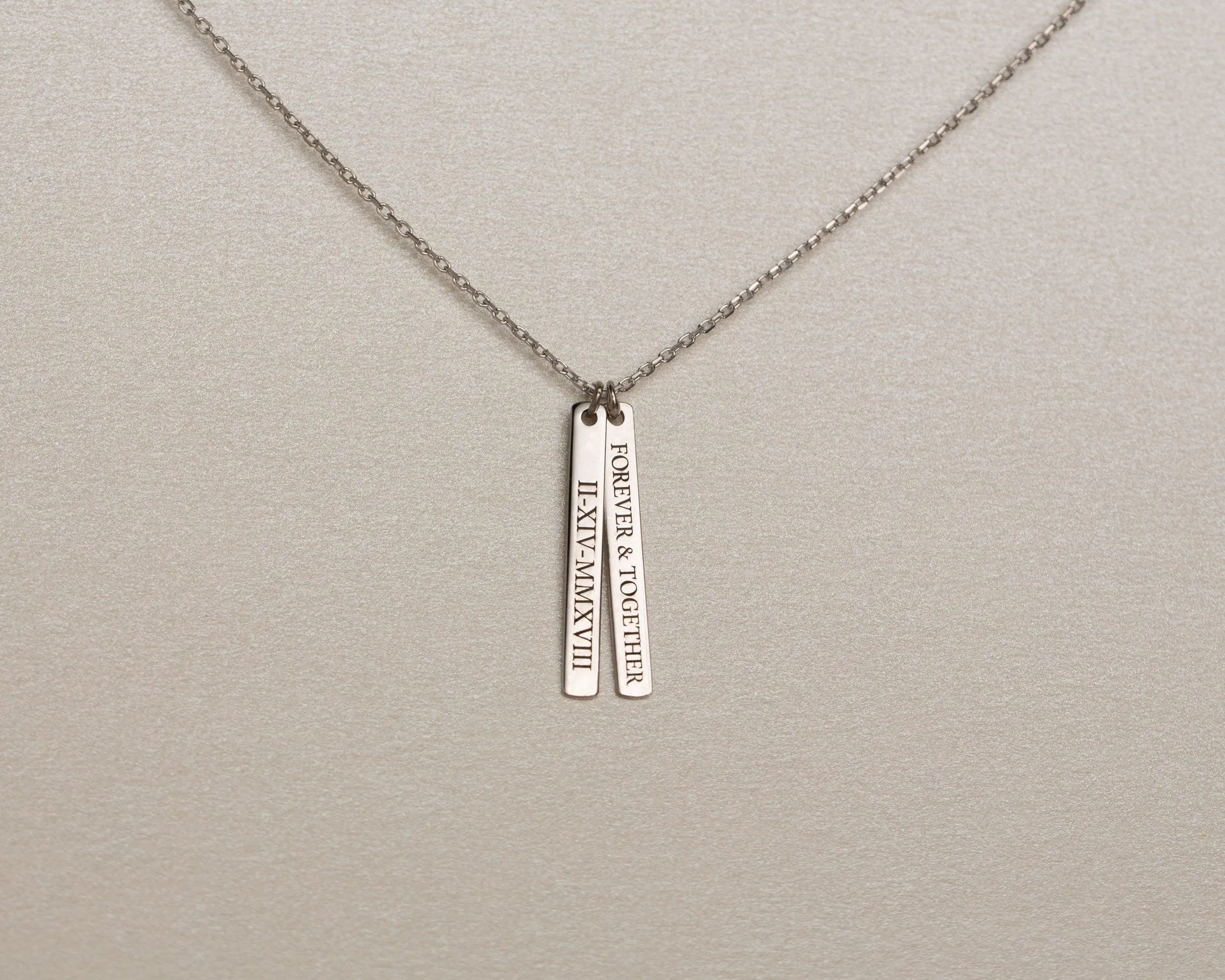 Bar Name Necklace - 18K Gold Vermeil