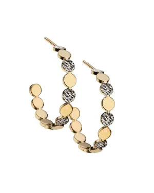Bea 1” Two Tone Hoop Earrings