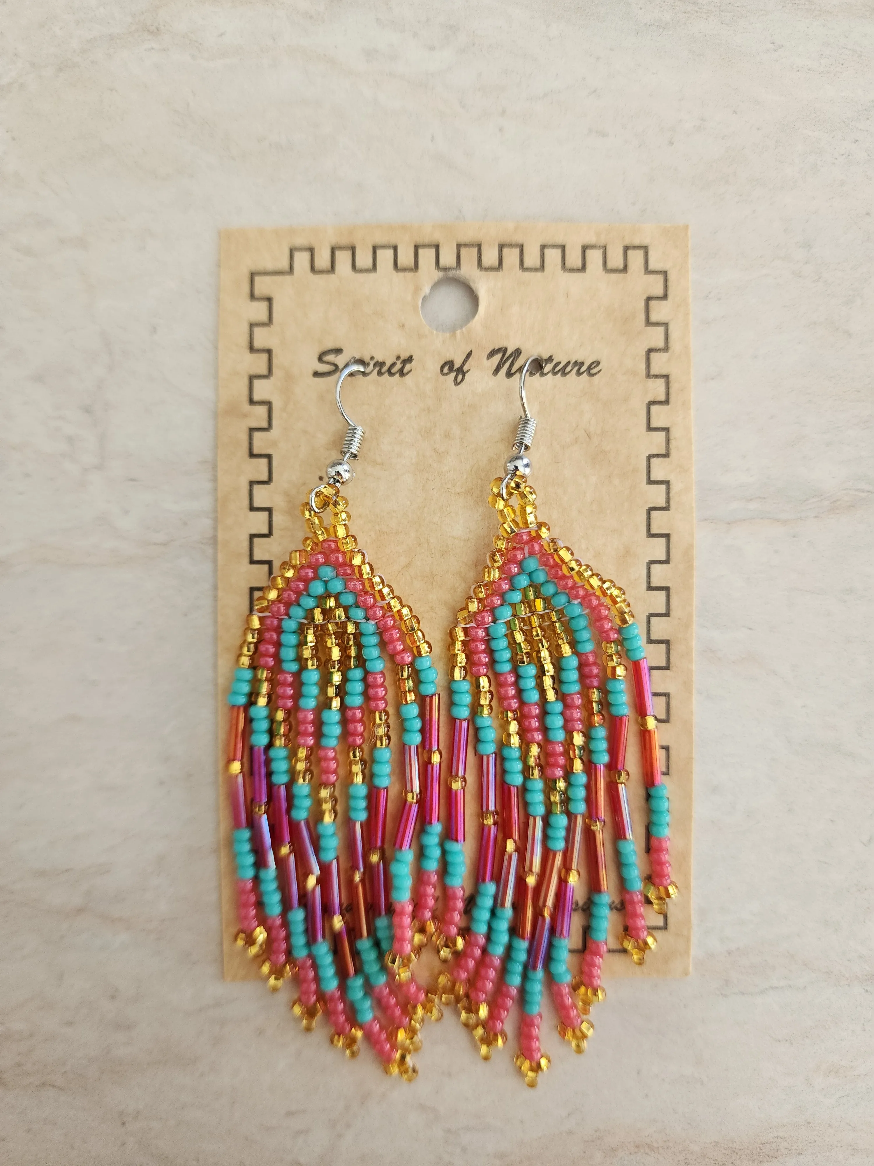 Beaded - Dangle Earrings - Assorted Colours