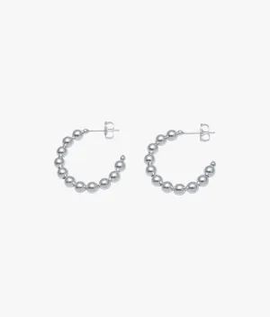 Beaded hoop earrings (23mm)