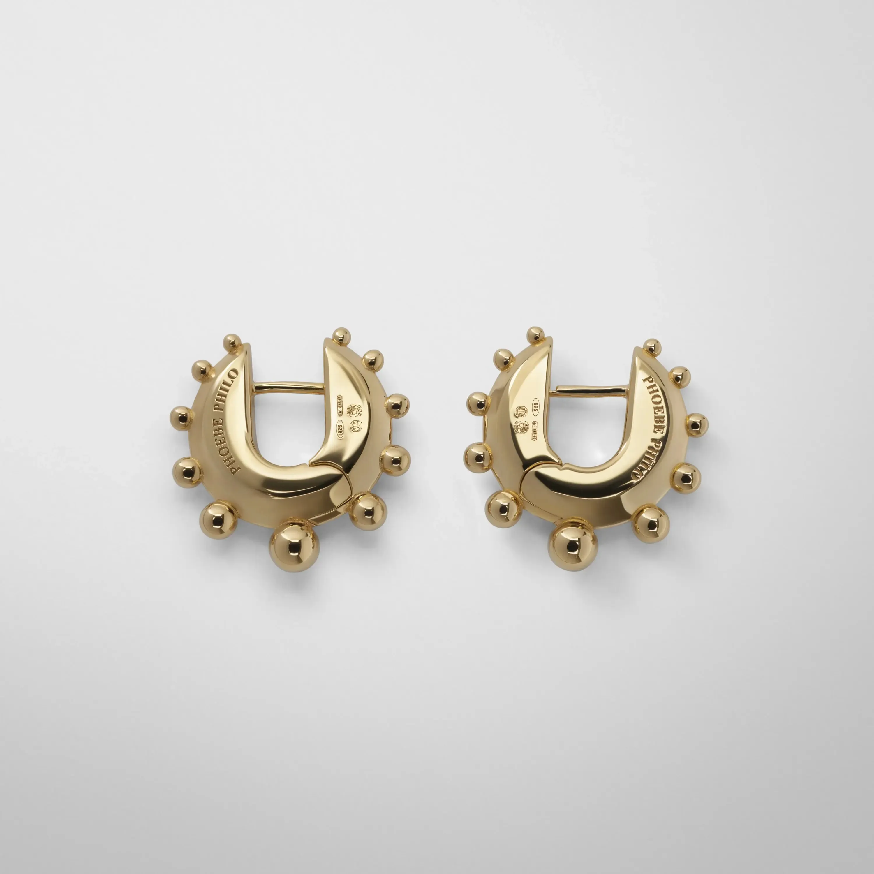BEADED HOOP EARRINGS SMALL | gold plated sterling silver