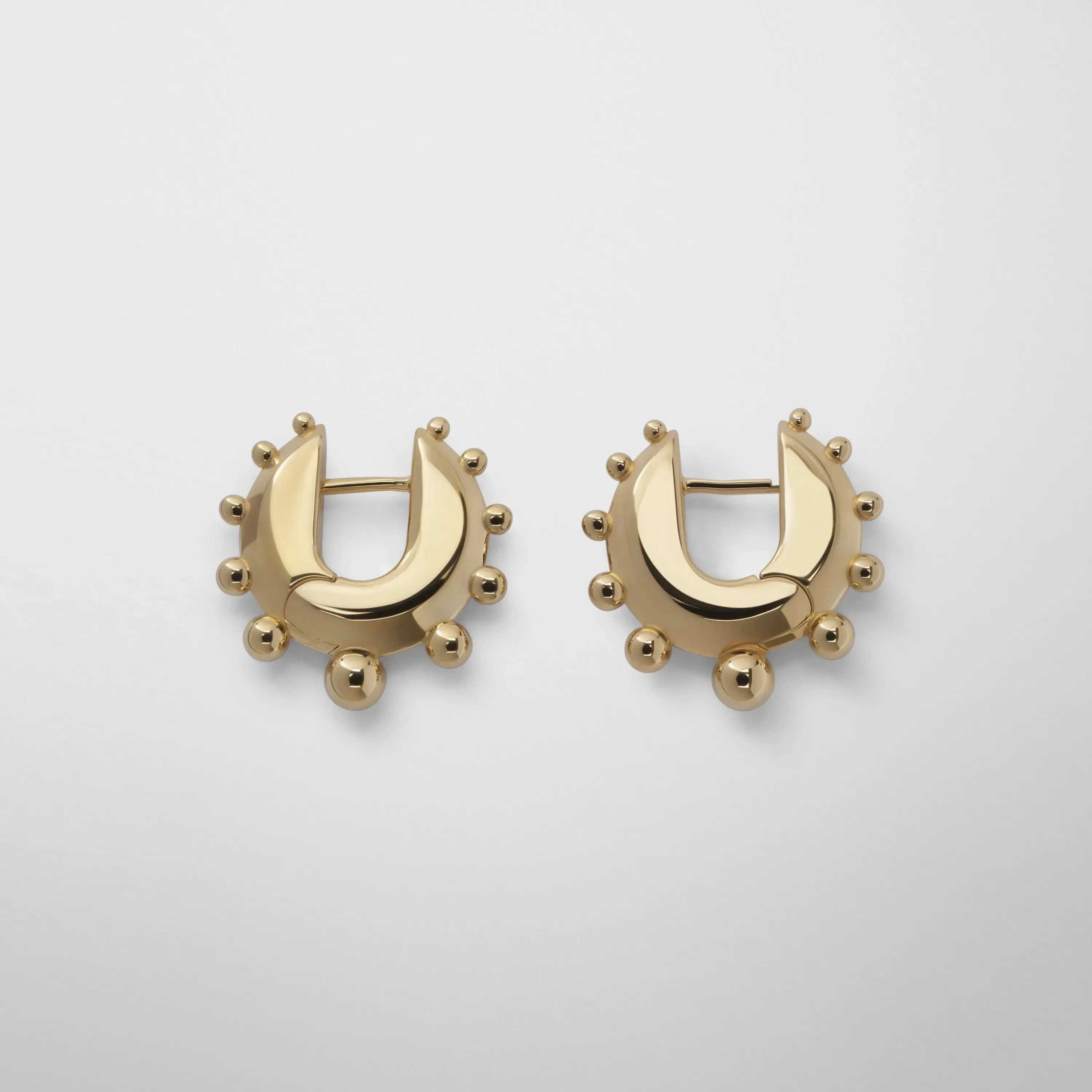 BEADED HOOP EARRINGS SMALL | gold plated sterling silver