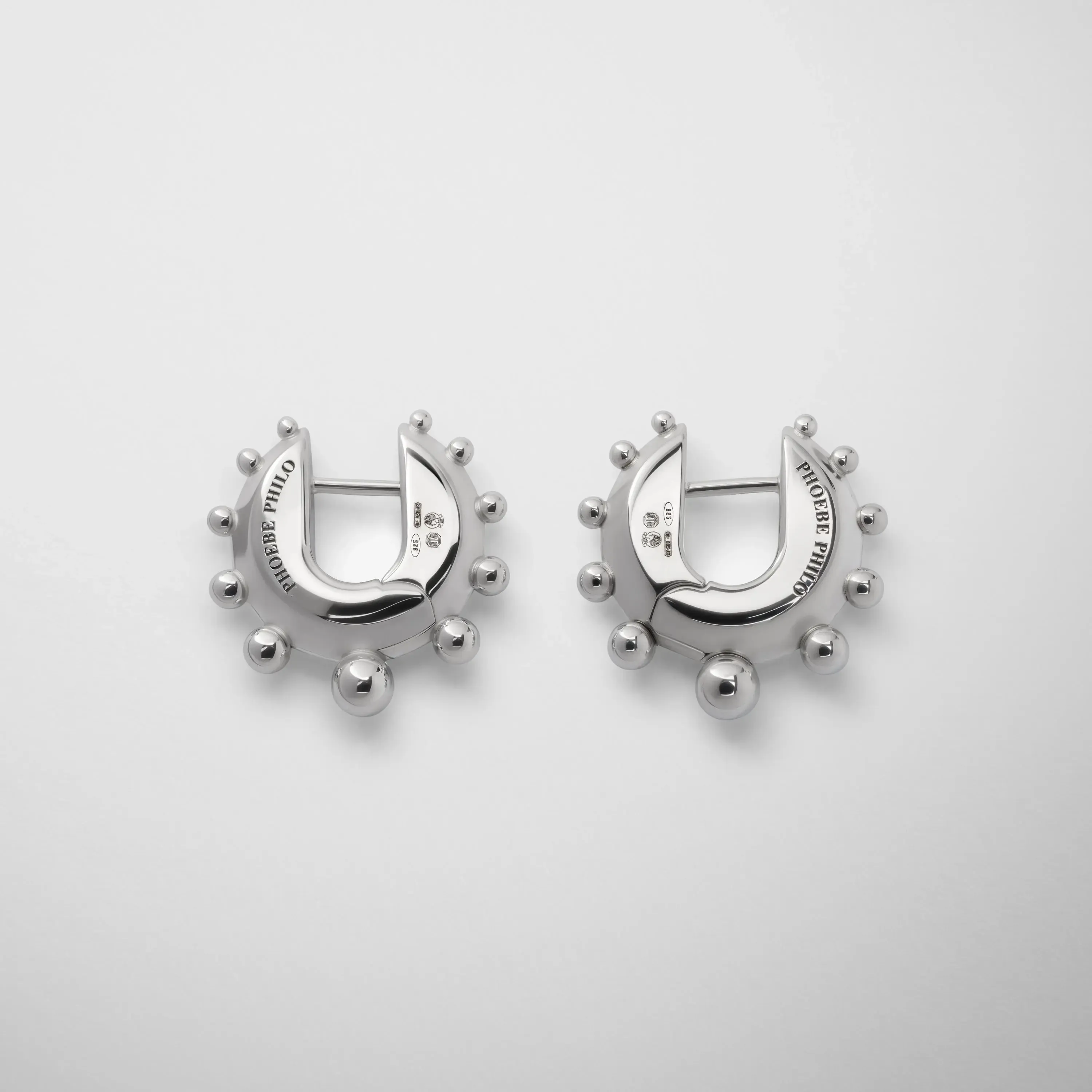 BEADED HOOP EARRINGS SMALL | sterling silver