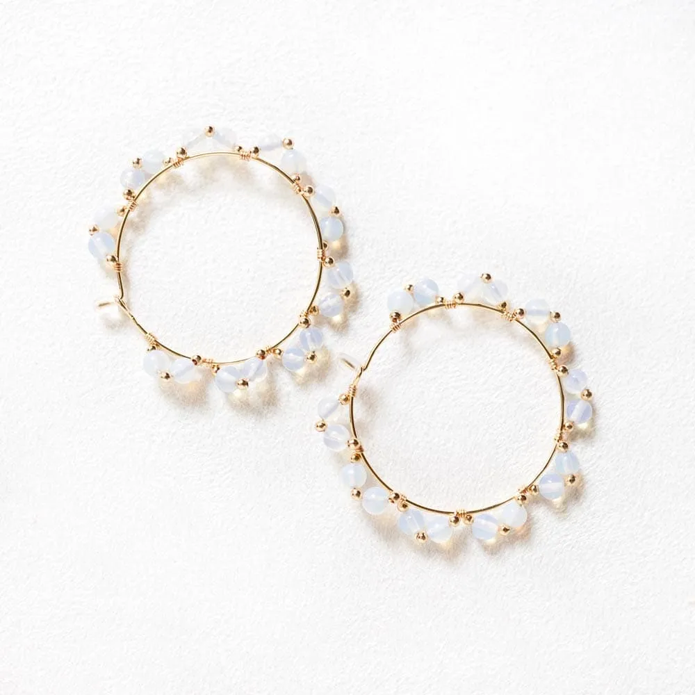 Beaded Hoop Earrings