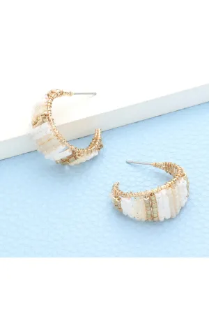 Beaded Hoop Earrings