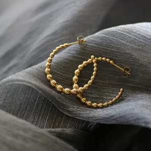 Beaded Large Hoop Earrings