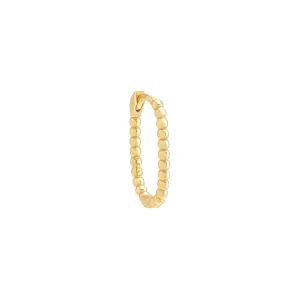 Beaded Oval Shape Huggie Earring