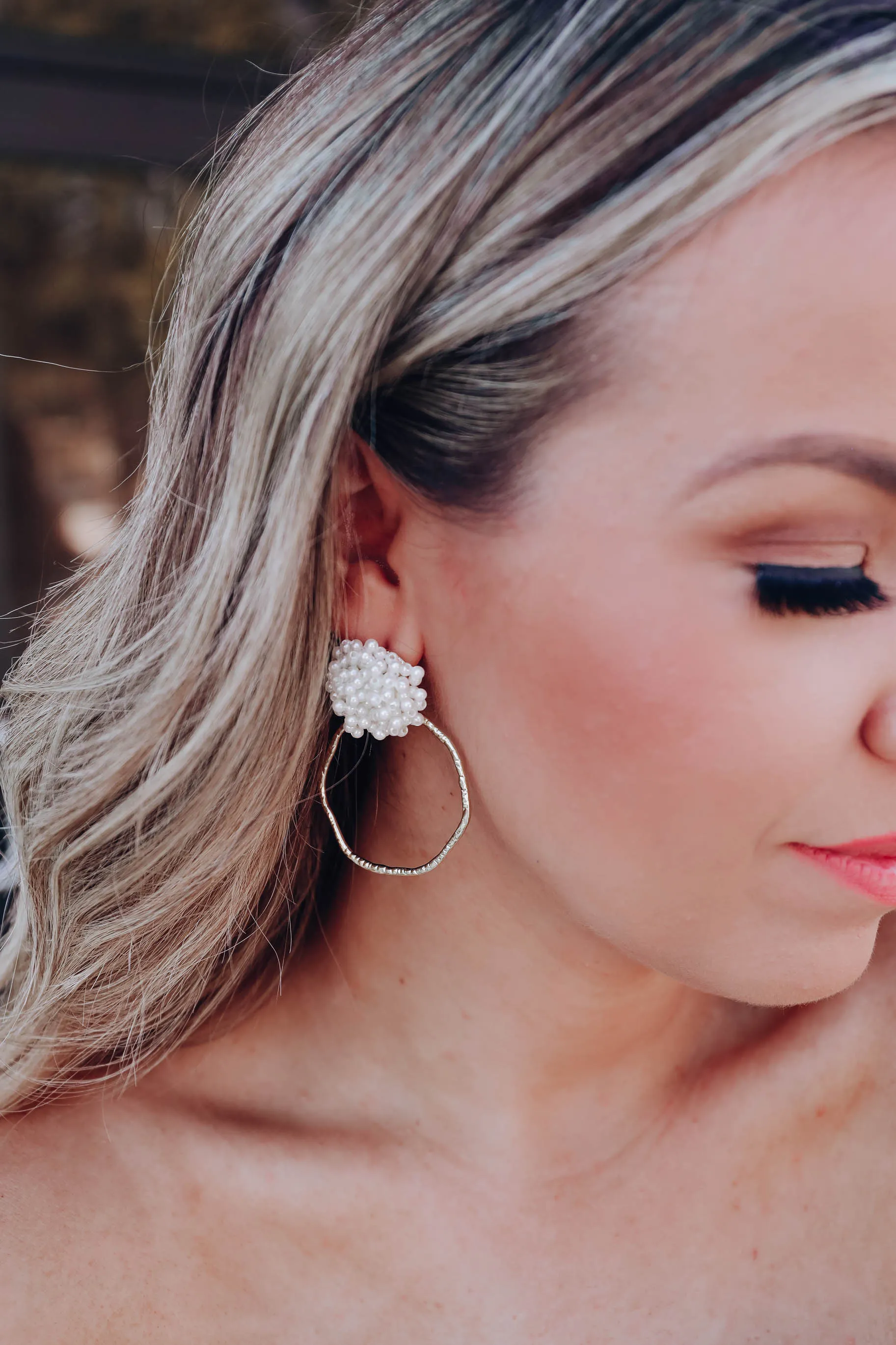 Beaded Pearl Earrings by Taylor Shaye