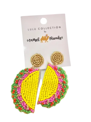 Beaded Taco Earrings